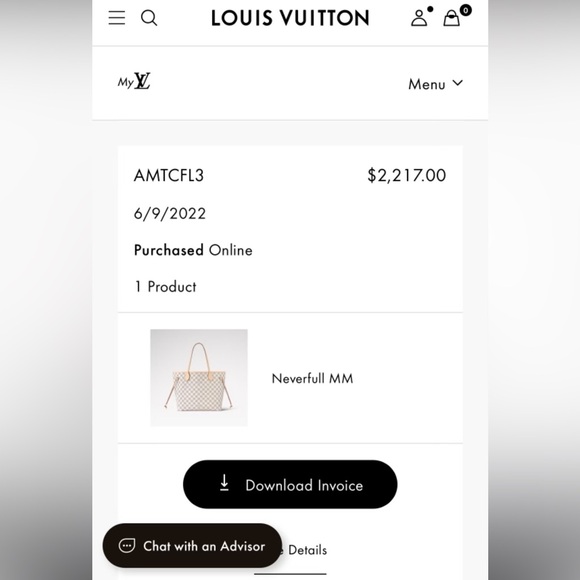 Louis Vuitton Neverfull MM White W/P Damier Azur Canvas Shoulder Bag - Picture 8 of 8